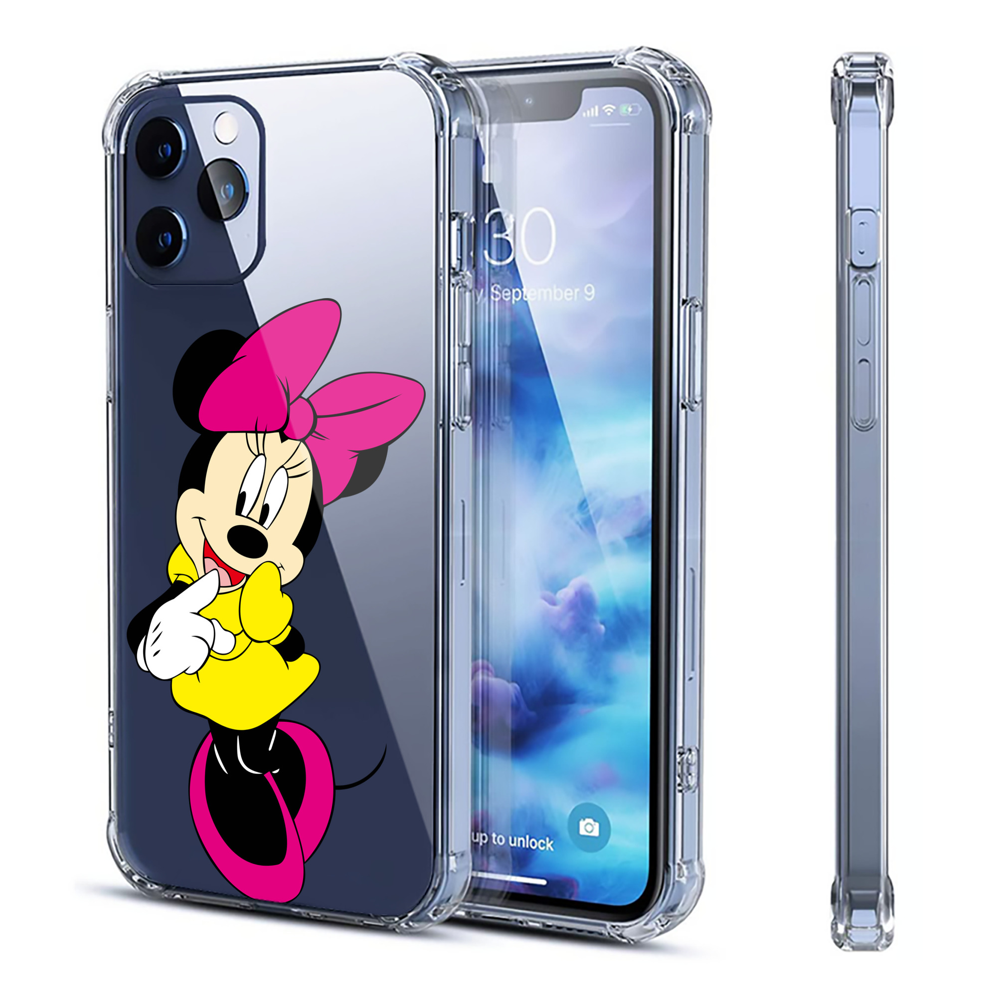 （画像用） ミッキーマウス Mickey Mouse 【iPhone 12シリーズ対応】透明スマホケース（クリアソフトケース）